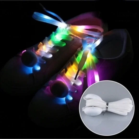 🫶🏽7/$10 5 New Multicolor LED Light Up Shoelaces - Picture 4 of 5